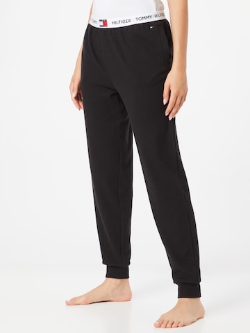Tommy Hilfiger Underwear - Tapered Pantalón de pijama en negro: frente