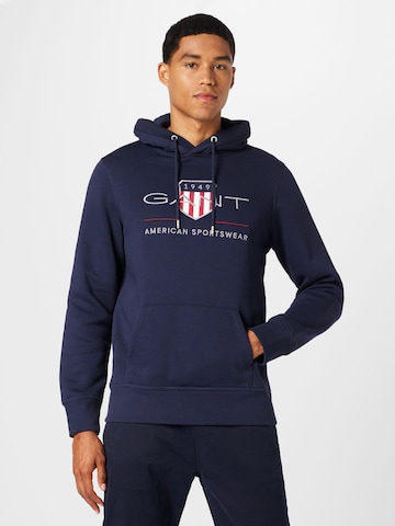 Sweat-shirt GANT en bleu : devant