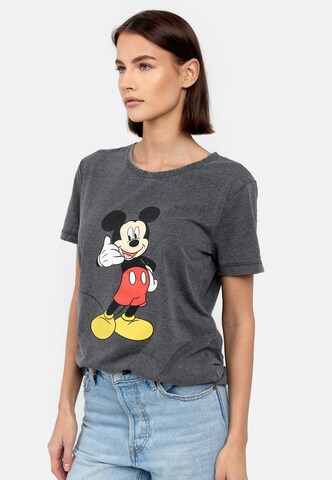 Recovered Shirt 'Mickey Mouse Phone' in Grijs