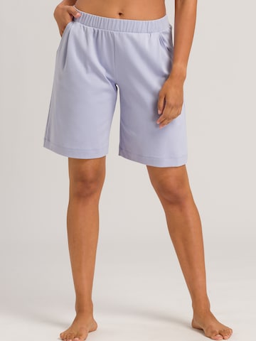 Hanro Loose fit Pants ' Pure Comfort ' in Blue: front