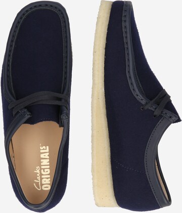 Clarks wallabee indigo clearance