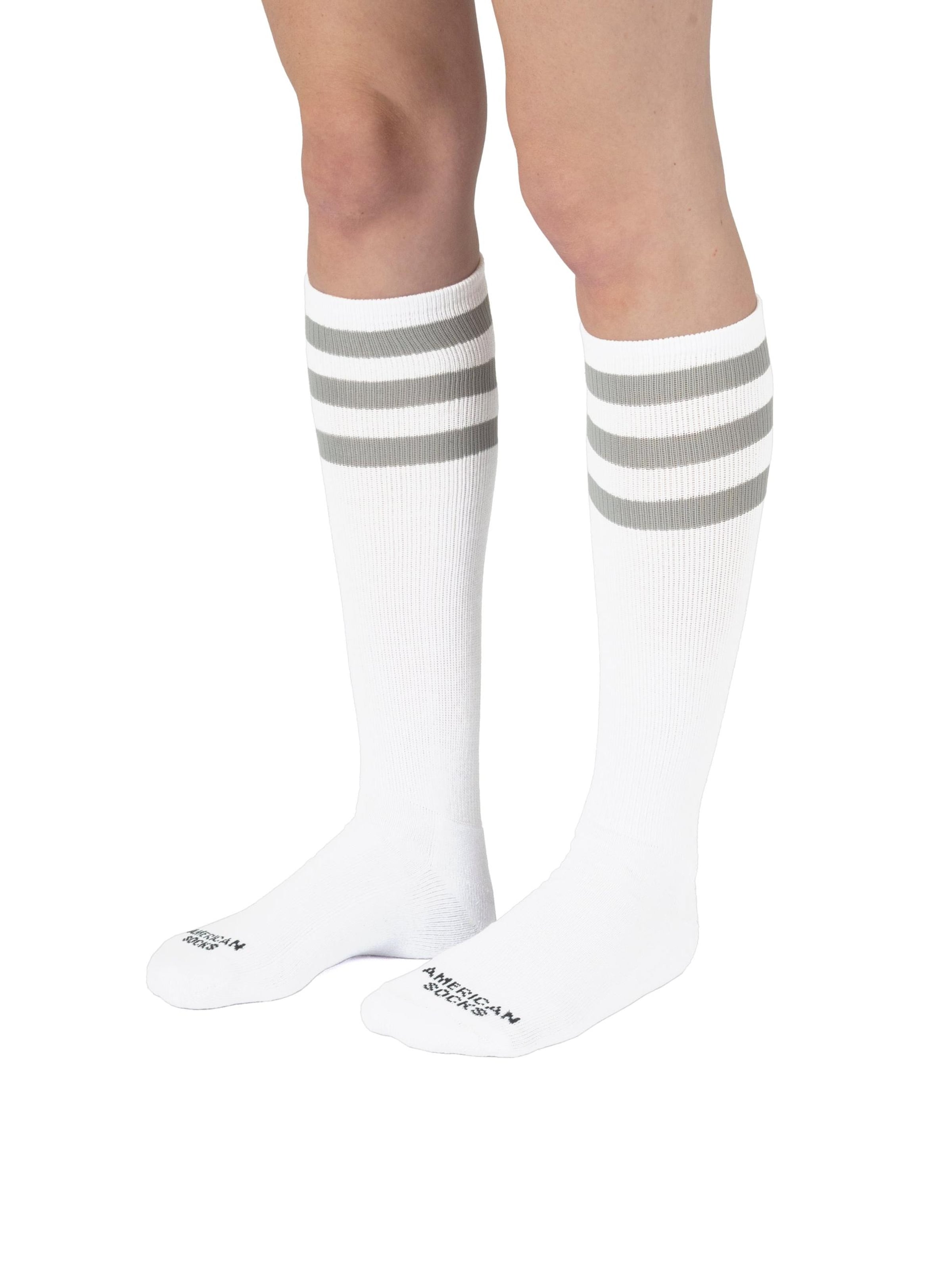 Chaussettes montantes 'Falkor - Knee High' American Socks en blanc