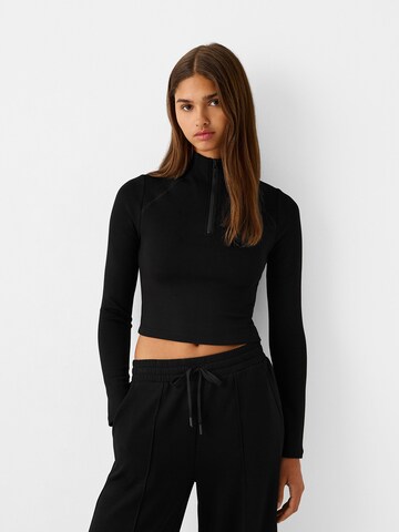 Bershka Sweatshirt in Schwarz: Vorderseite