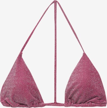 Pull&Bear Trojúhelníková Horní díl plavek – pink: přední strana
