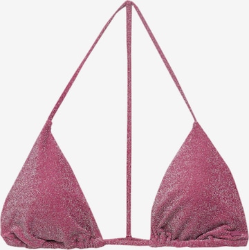 Pull&Bear Triangel Bikinitop in Roze: voorkant