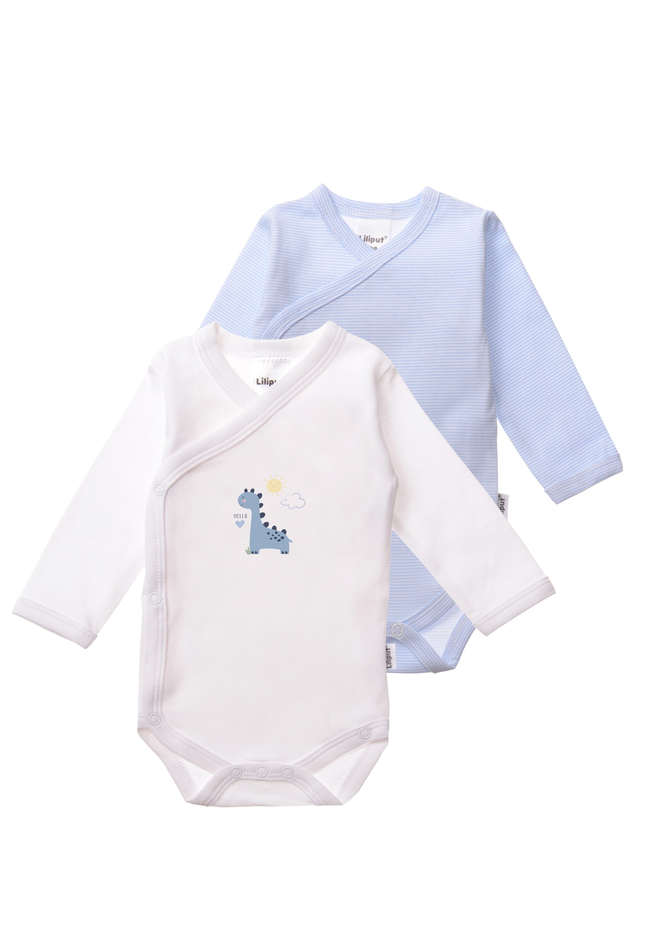 LILIPUT Wickelbodys 'Dino' in Blau: Vorderseite