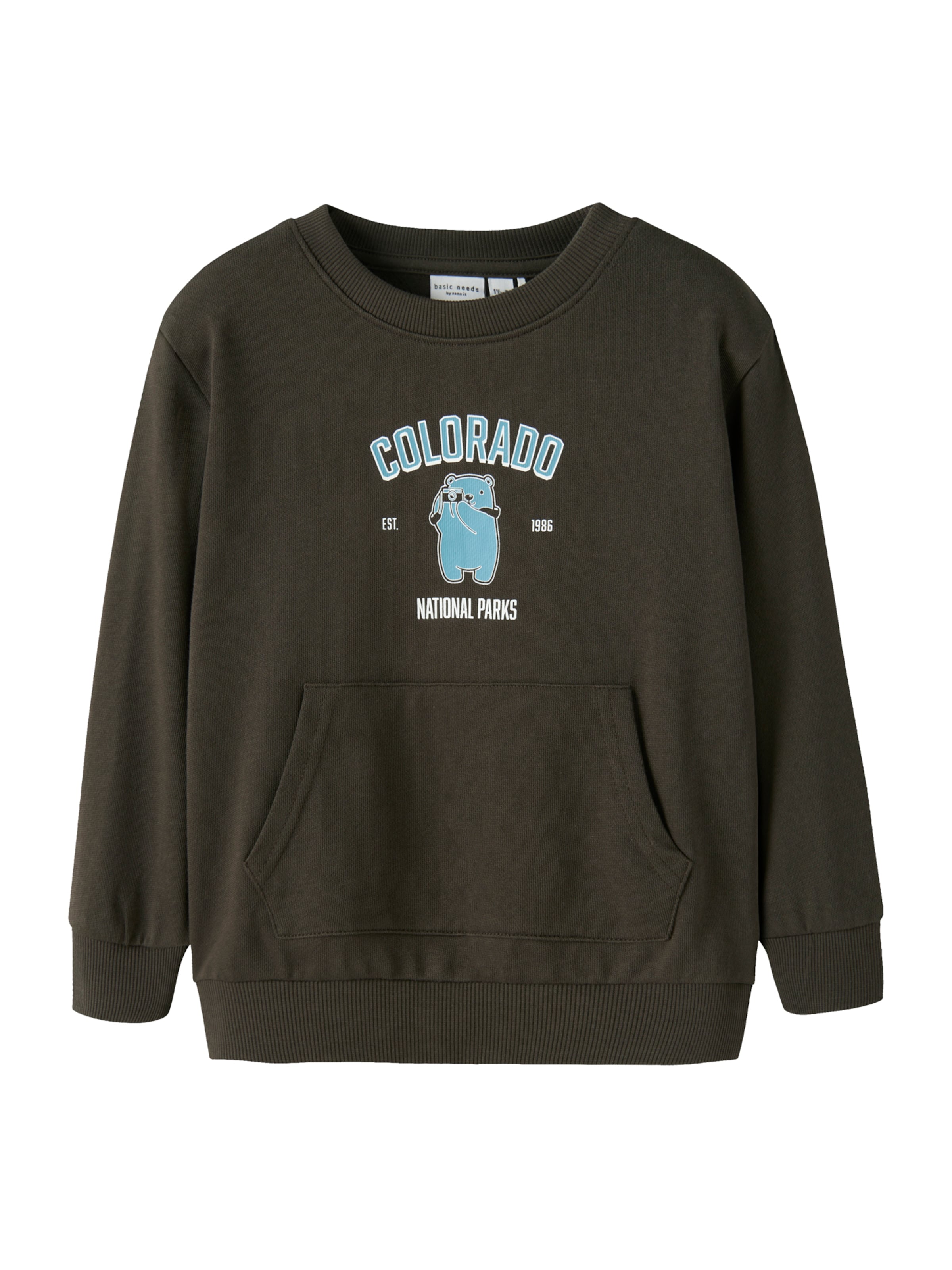 NAME IT Mikina 'NMMVODER' - Hnedá: predná strana