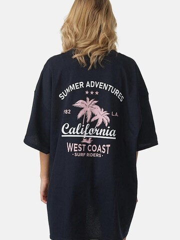 Worldclassca Oversized Shirt 'California' in Black: front