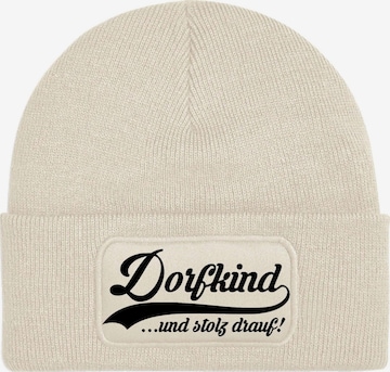 Youth Designz Mütze 'Dorfkind' in Beige: Vorderseite