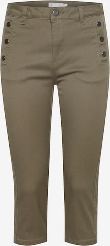 Fransa Slim fit Pants in Green: front