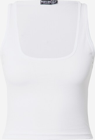 Nasty Gal Top in White: front