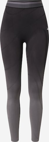 Reebok Skinny Workout Pants in Black: front