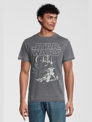 Recovered Shirt 'Star Wars Tonal Classic Poster Washed' in Grijs: voorkant