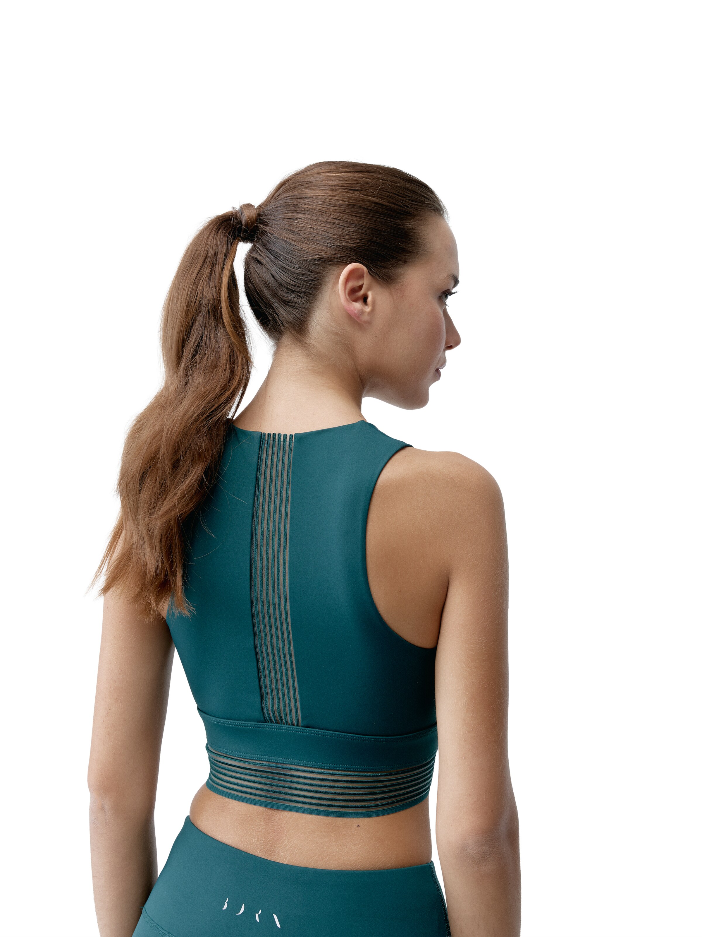 Born Living Yoga Sports top ' Sakra ' in Green