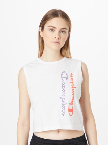 Champion Authentic Athletic Apparel Sports Top in White: front