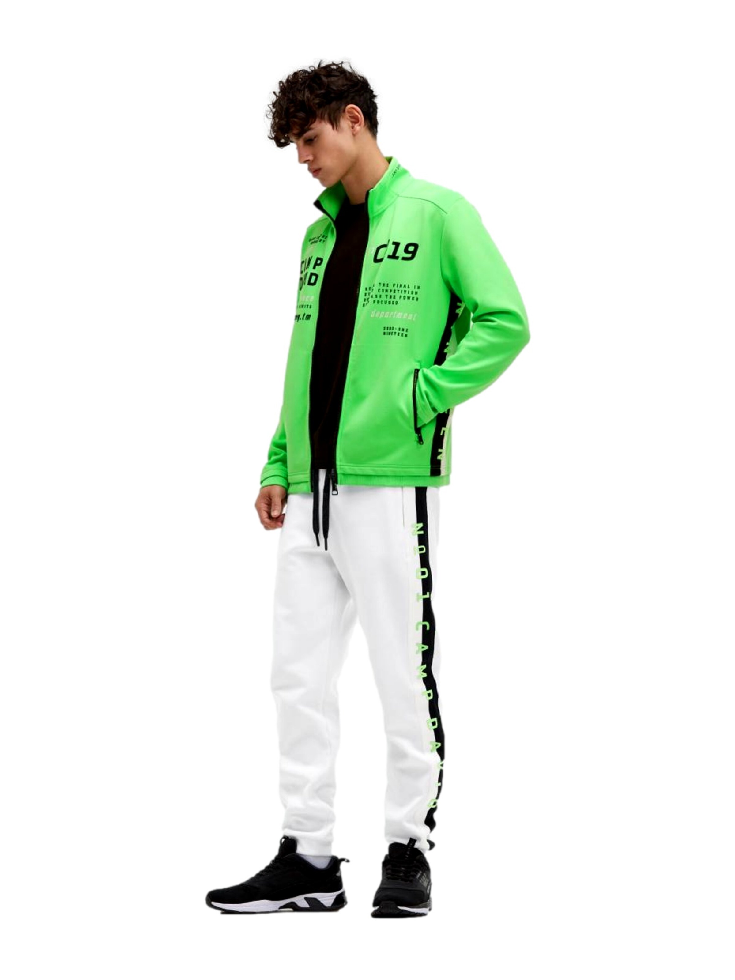 CAMP DAVID Sweatvest 'Game.Set.Match' in Groen