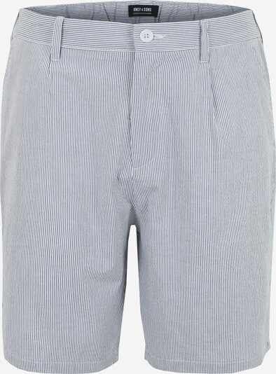 Only & Sons Big & Tall Shorts 'DEW' in rauchblau / weiß, Produktansicht