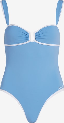mėlyna Karl Lagerfeld Bandeau Maudymosi kostiumėlis: priekis