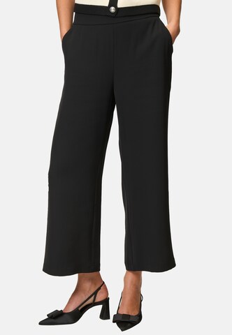 zero Wide leg Broek in Zwart: voorkant
