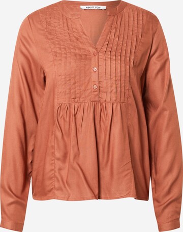 Chemisier 'Eva Blouse' ABOUT YOU en marron : devant