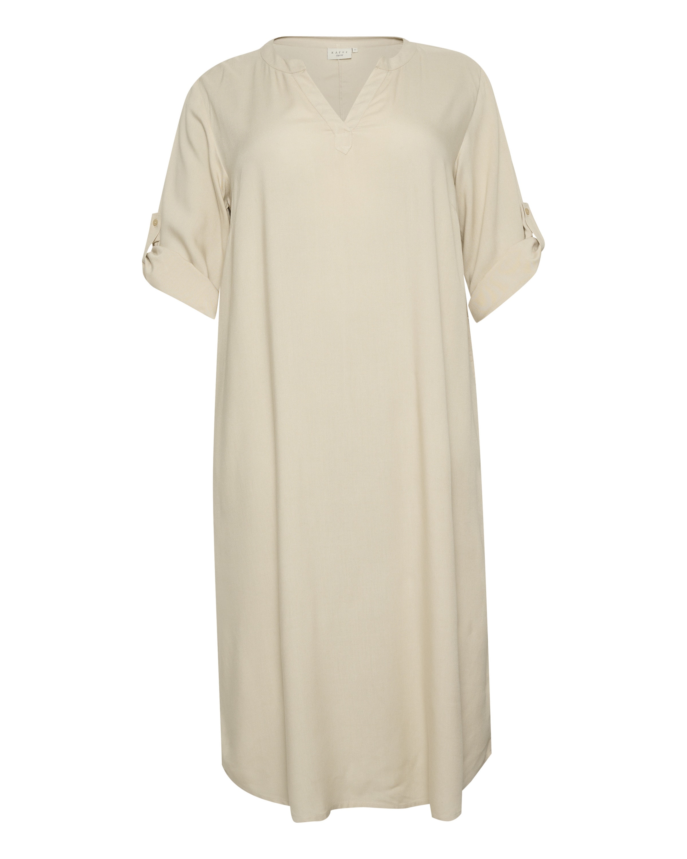 KAFFE CURVE Blousejurk 'Dori' in de kleur Beige, Productweergave