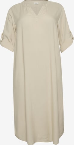 KAFFE CURVE Shirt dress 'Dori' in Beige: front
