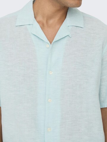 Only & Sons - Ajuste regular Camisa 'Caiden' en azul