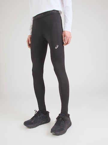 ASICS Skinny Workout Pants 'ROAD' in Black: front
