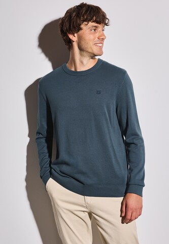 Street One MEN Pullover in Blau: Vorderseite
