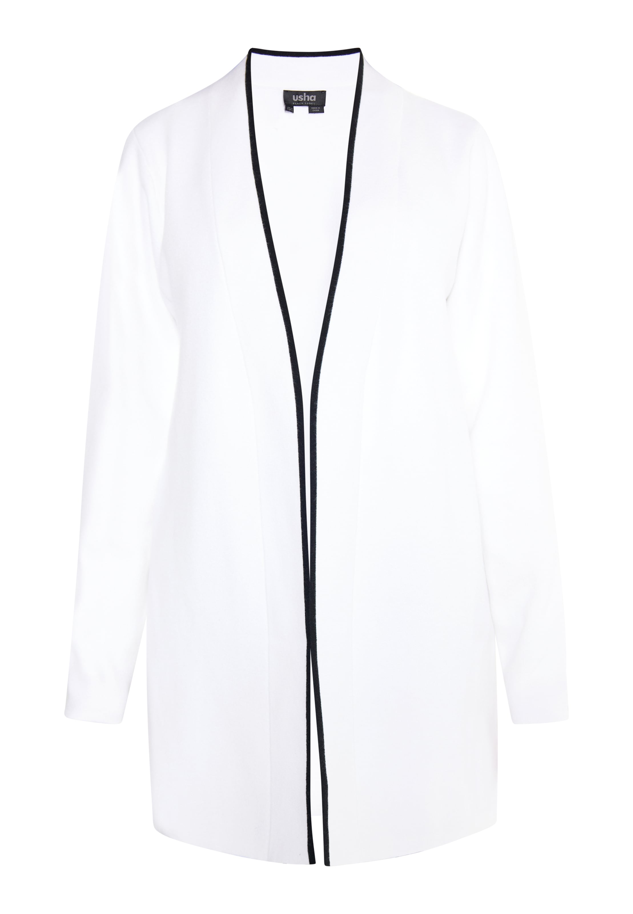 usha BLACK LABEL Kampsun 'Nowles', värv valge: eest vaates