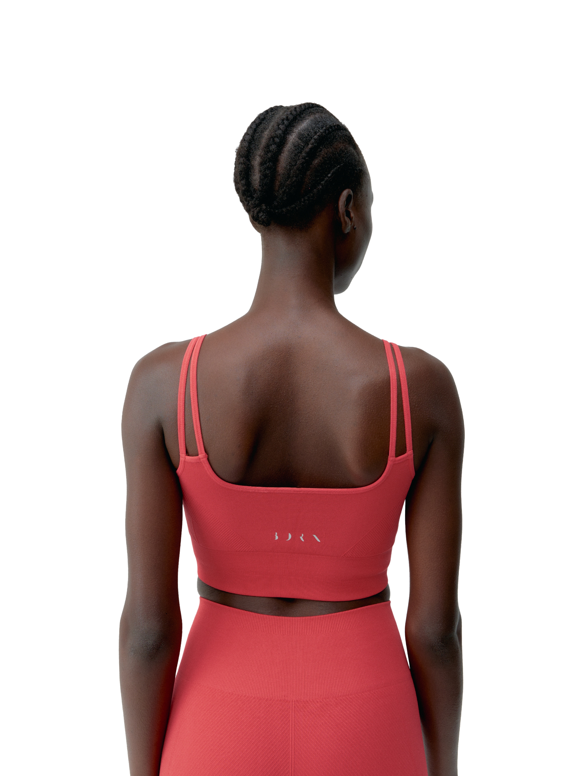 Born Living Yoga Skinny Sporttop 'Blume' in Rood