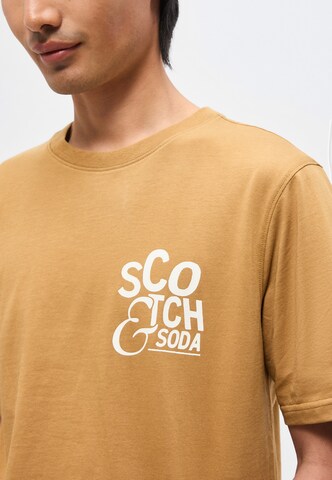 SCOTCH & SODA T-shirt i brun