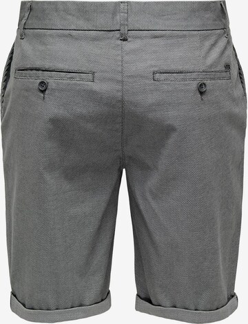 Only & Sons - Regular Calças chino 'Peter Dobby' em cinzento