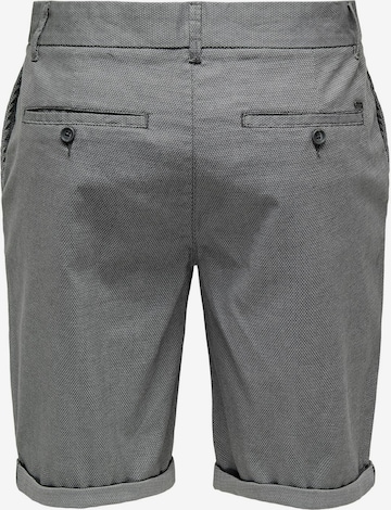 Only & Sons - Regular Calças chino 'Peter Dobby' em cinzento