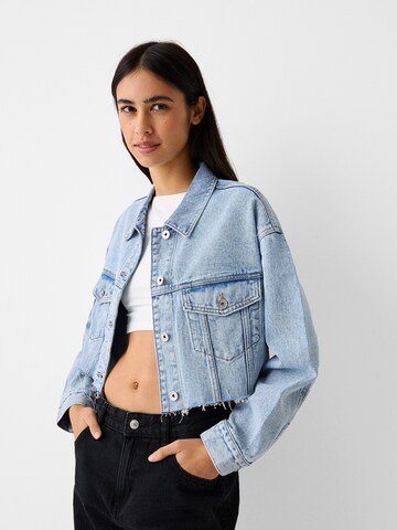 Bershka Between-season jacket in Blue: front