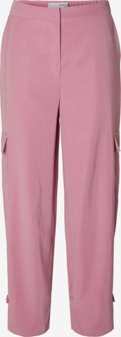 Regular Pantalon cargo 'ALIENOR' SELECTED FEMME en rose : devant