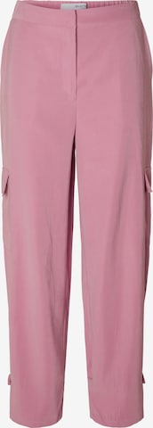 SELECTED FEMME Regular Cargo trousers 'ALIENOR' in Pink: front