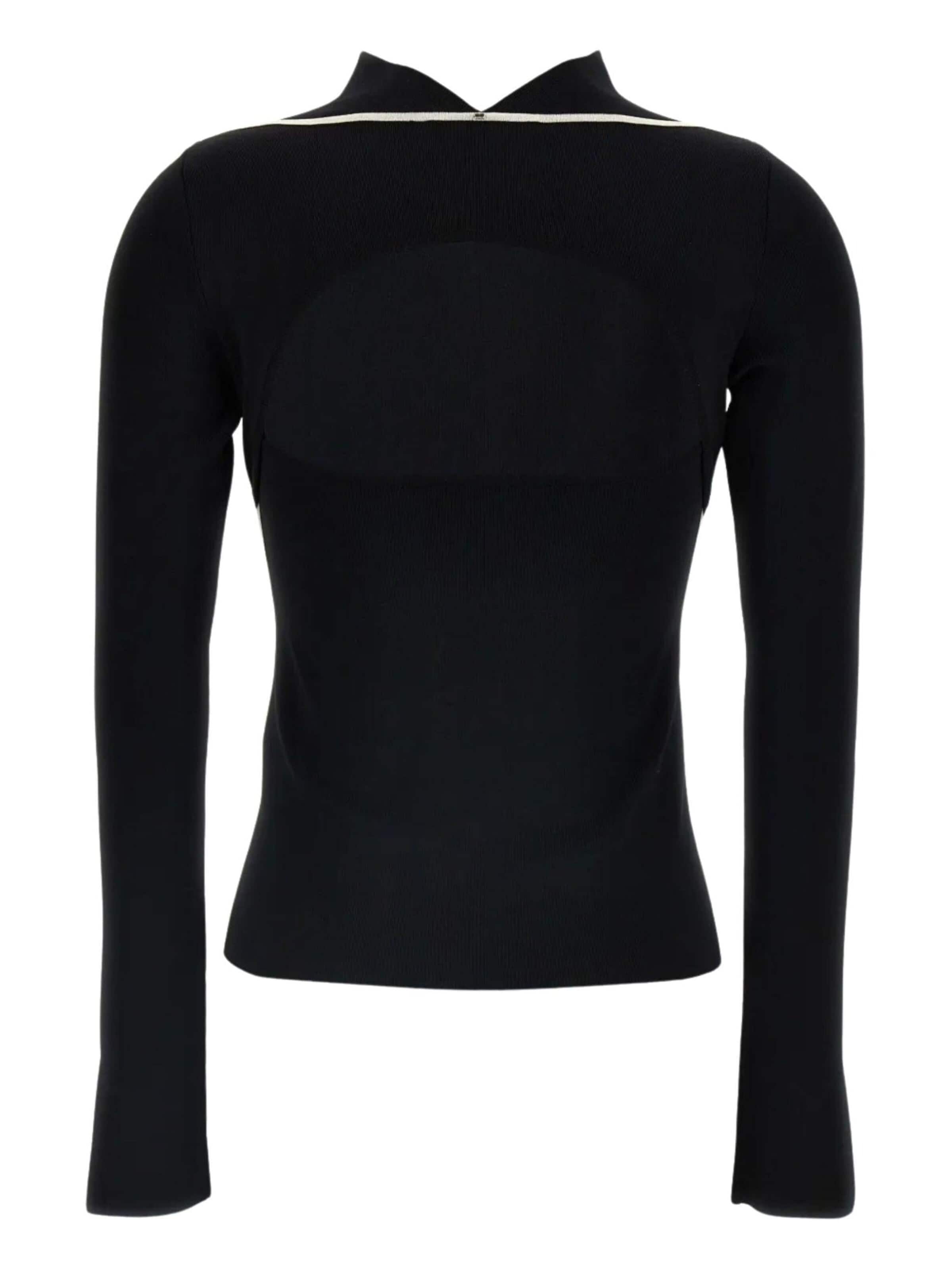 Pullover 'top with cut-out detail' di Sportmax in nero