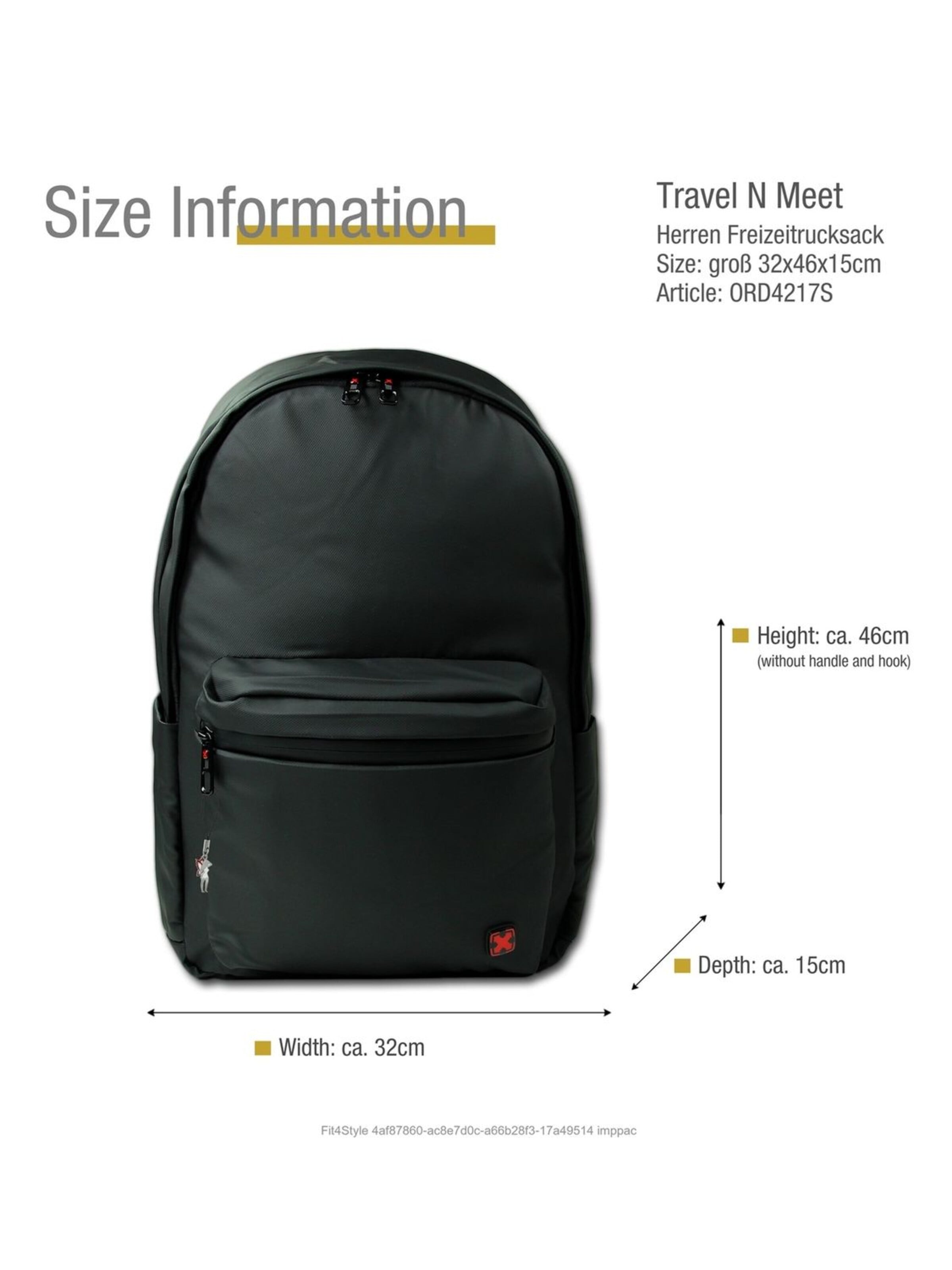 Sac à dos Travel N Meet en noir