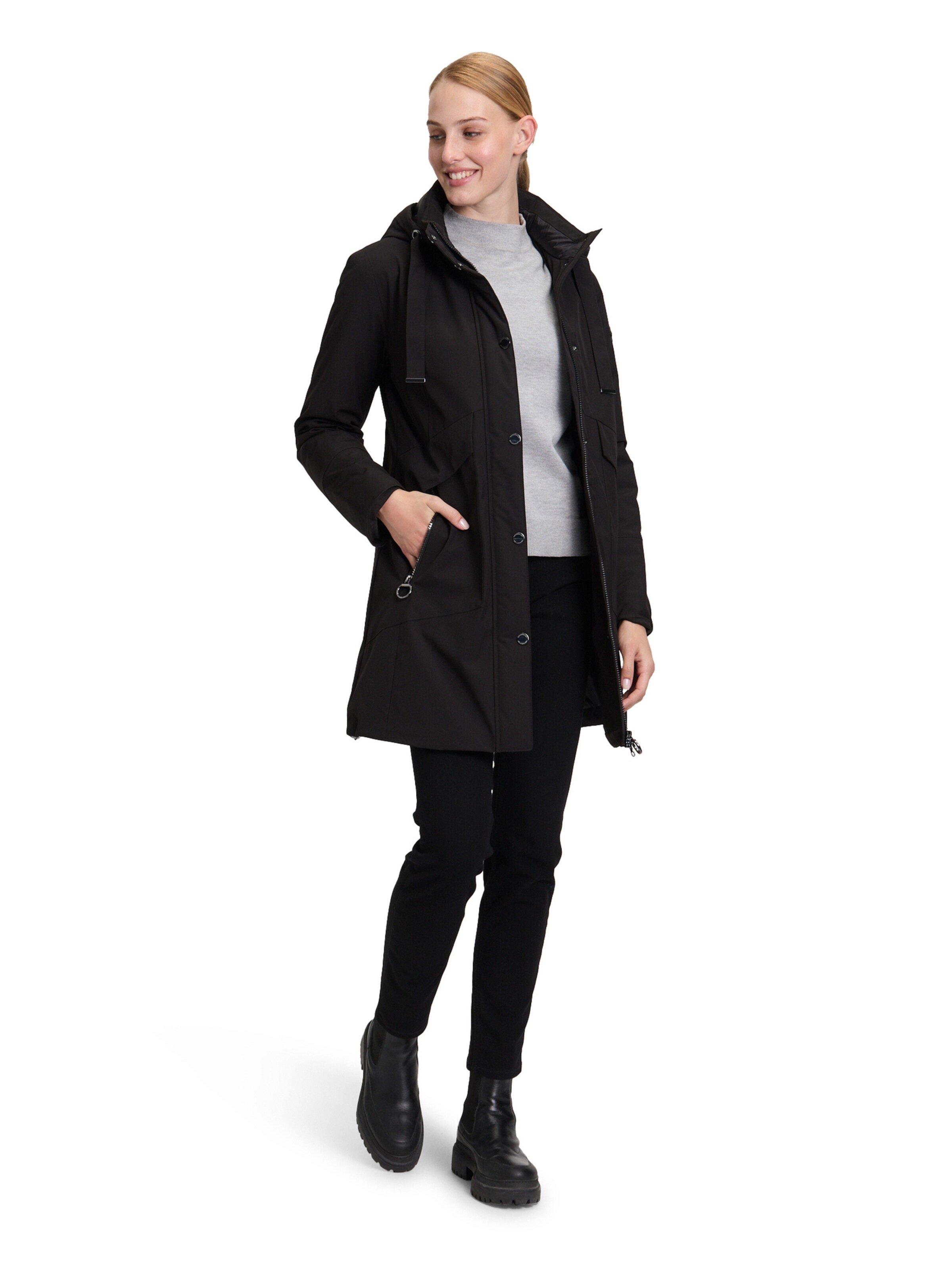 Betty Barclay Between-Seasons Coat in Black