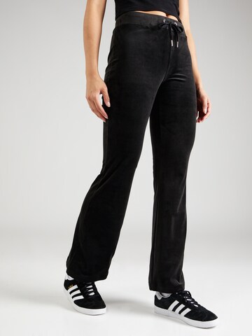 Gina Tricot Flared Pants in Black: front