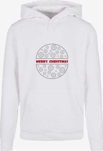 Felpa 'Merry Christmasy' di Merchcode in bianco: frontale