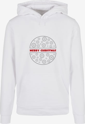 Felpa 'Merry Christmasy' di Merchcode in bianco: frontale