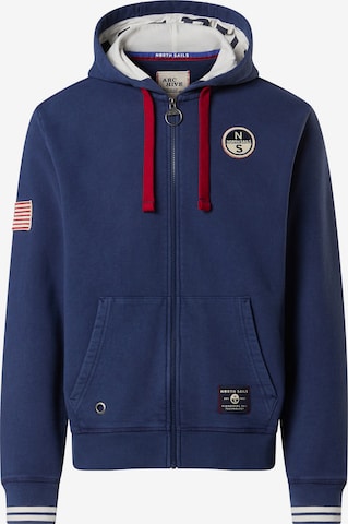 Veste de survêtement North Sails en bleu : devant