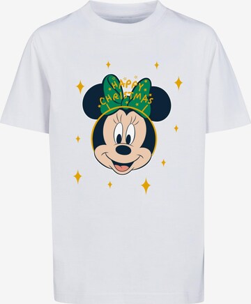 T-Shirt 'Minnie Mouse - Happy Christmas' ABSOLUTE CULT en blanc : devant
