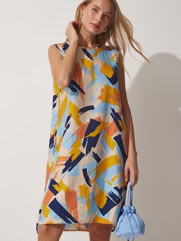 Robe d’été Happiness İstanbul en bleu : devant