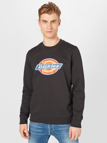 DICKIES Sweatshirt 'Icon Logo' in Zwart: voorkant