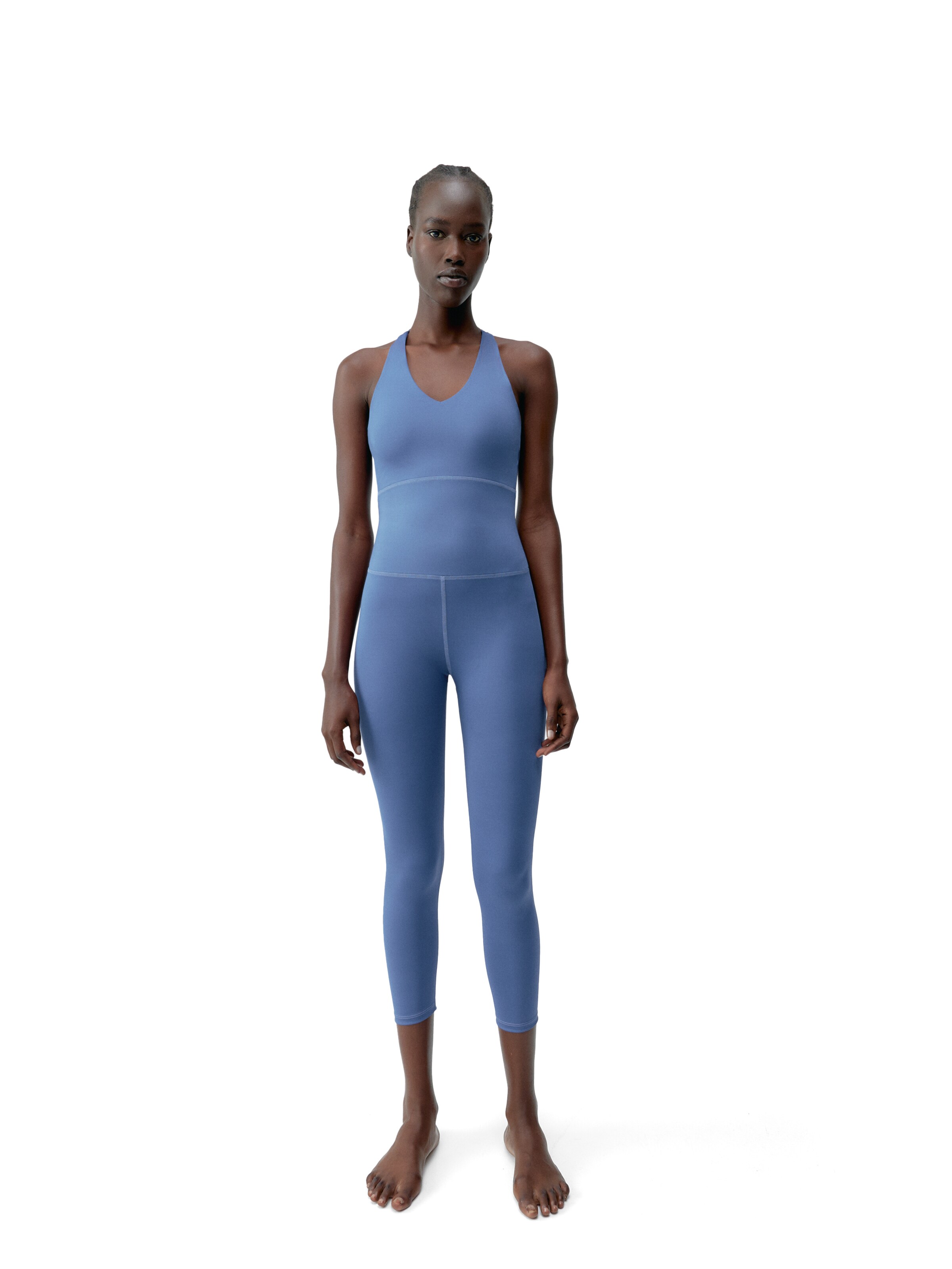 Born Living Yoga Skinny Jeggings 'Bimba' in Blauw: voorkant