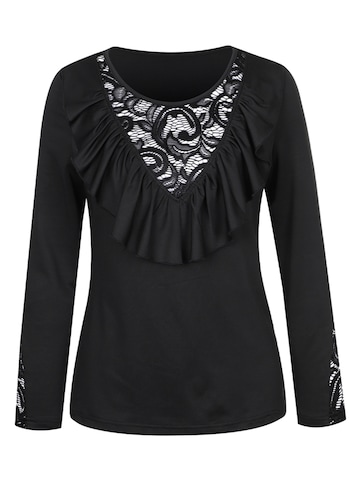 LapaPlus Top 'Women Lace Shirt' in Zwart: voorkant