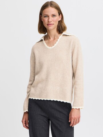 b.young Sweater 'NINNA' in Beige: front